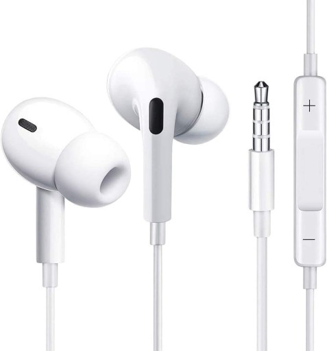 KÁBOVÉ SLÚCHADLÁ DO UŠÍ, BIELY MINI KONEKTOR 3,5 mm