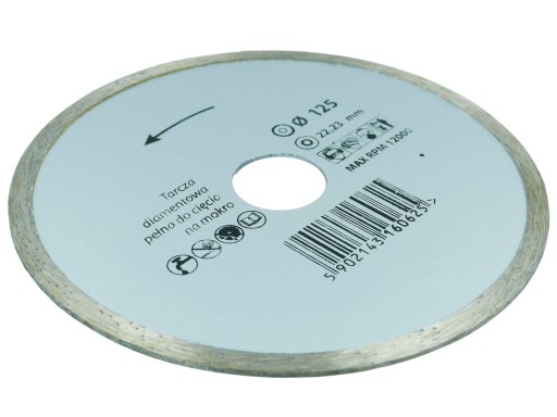 DIAMANTOVÝ ŠTÍT. MOKRÝ 125x22,23 mm - 453160625