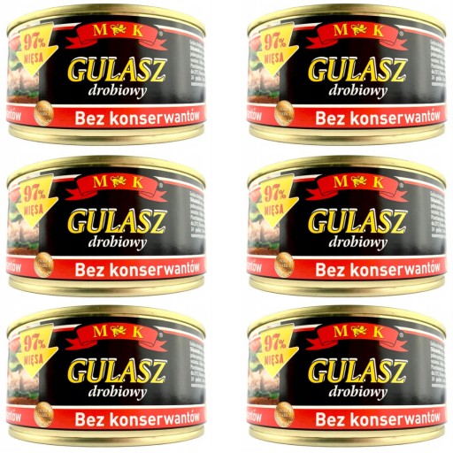 Hydinový guláš v konzerve 300g MK