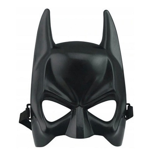 BATMANOVÁ MASKA S GUMAČOU, ČIERNA