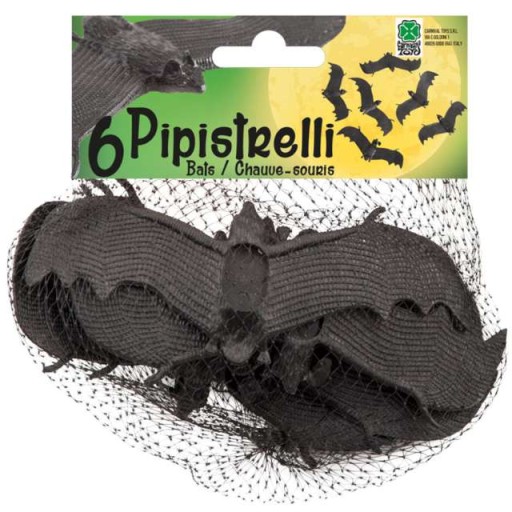 Dekorácia BATS HALLOWEEN ČIERNA dekorácia 6 ks