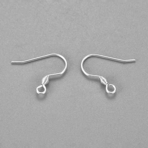 Nerezová strieborná náušnicová pružina do náušníc 17x18mm 10ks