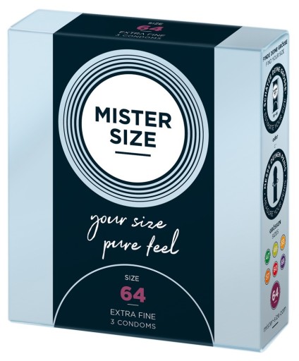 VEĽKOSŤ MISTER KONDÓMY LARGE XL 64MM 3KS