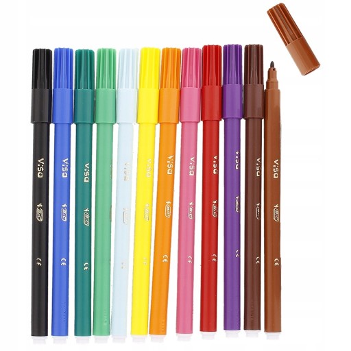 FAREBNÉ VÝLETY, BIC, JEMNÝ TIP, 12 RÔZNYCH FARIEB PRE DETI