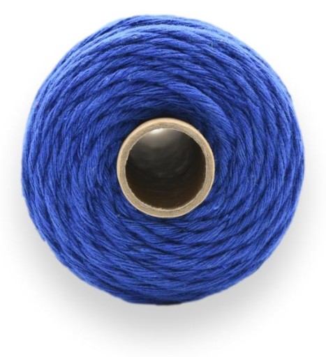 Macrame bavlnená šnúrka 3mm 200m MODRÁ