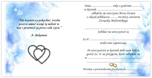 POZVÁNKY NA SVADOBNÉ VÝROČIE 10 30 40 50 AKÉKOĽVEK