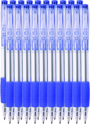 Modré výsuvné guľôčkové pero 0,7 mm Office Products x 20 KS