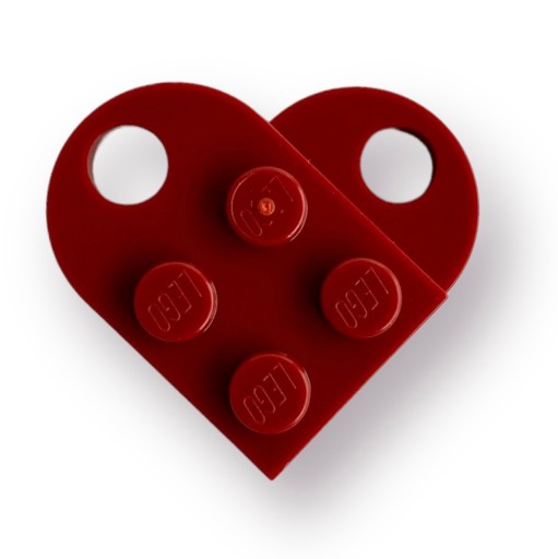 KĽÚČENKA z LEGO kociek Srdce Keychain Darček 2 ks ku Dňu žien