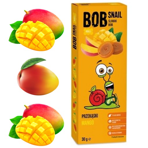 Zdravá maškrta, mangový slimák bez cukru, BOB SNAIL