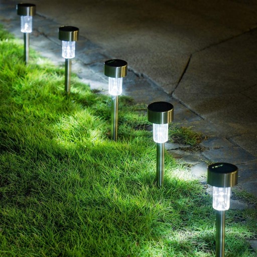 SOLÁRNE LED záhradné svietidlo, DRIVE IN POST, Inox SuperLED