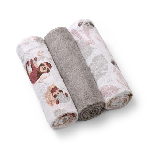 Babyono 348/10 MUSLIN PIAPERS mušelínová plienka 3KS SIVÁ