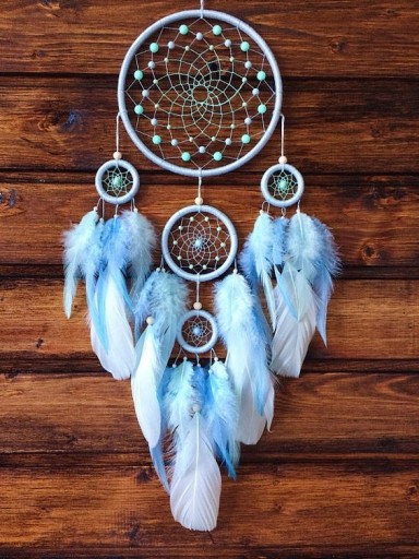 KOVOVÝ ráfik na DREAMCATCHER, biely, 35 cm