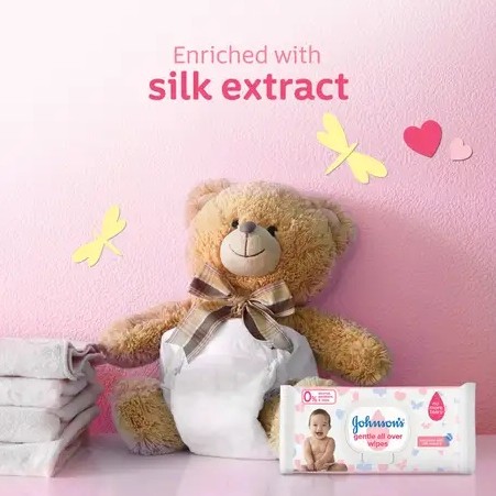 JOHNSONS Gentle All Over Wipes detské obrúsky 72 kusov
