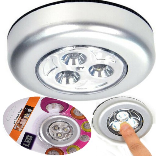 X1 3LED DIÓDOVÁ LAMPA SAMOLEPIACA BATÉRIA DOTYK