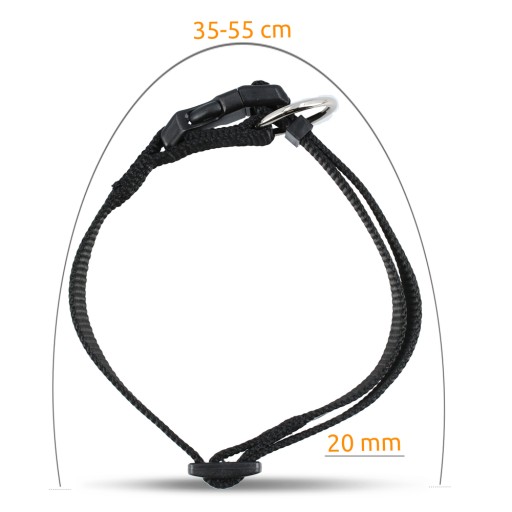NYLONOVÝ GOLIER 35-55cm/20mm ČIERNA