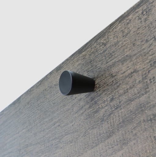 ČIERNY NÁBYTOKOVÝ GOMBÍK MAT ČIERNA NÁBYTKOVÁ KĽÚČKA LOFT TRAPEZOID