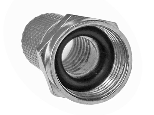 F 75 Ohm skrutkovaná zástrčka antény Tesnenie 6,5/20 mm 10 ks