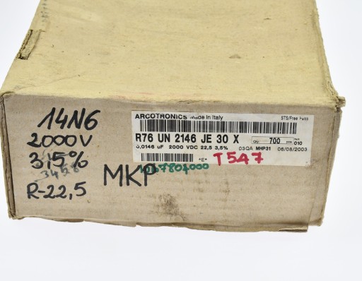 MKP R76 Arcotronics polypropylén 0,0146nF 2000V