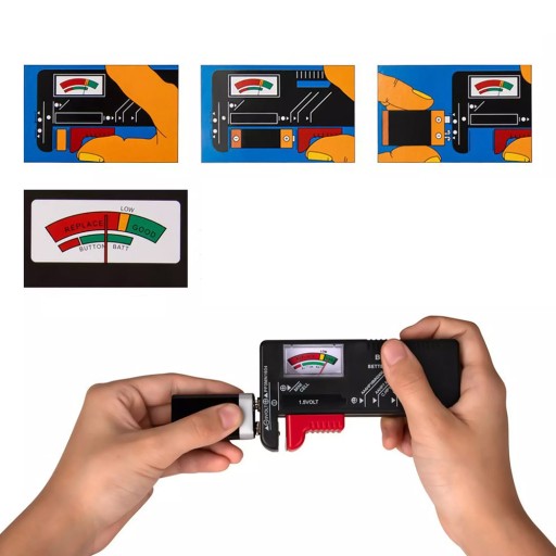 ANALOGOVÝ TESTER METER PRE BATÉRIE AA AAA R14 R9