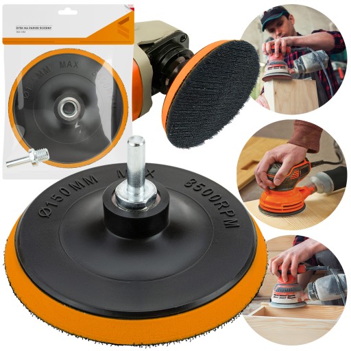 BRÚSNY DISK 150 mm Držiak na suchý zips leštiaci kotúč brúsny kotúč