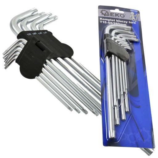 TORX SET TORX KEYS T15-T55 260mm 9 PRVKOV OCEL CR-V DLH.