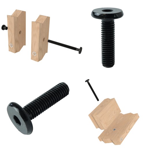 10x skrutka M8 x 30 mm plochá imbusová hlava, nábytková skrutka, metrická čierna