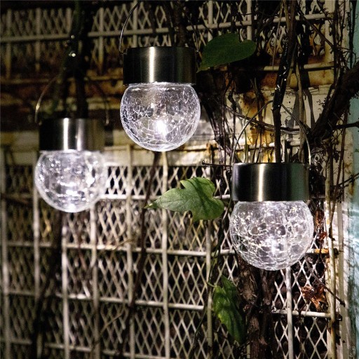 Záhradná lampa SOLAR LED LAMPIÓN Sklenená guľa