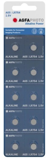 10x AGFA Photo AG5 LR754 LR48 Batéria 193 393 GP93