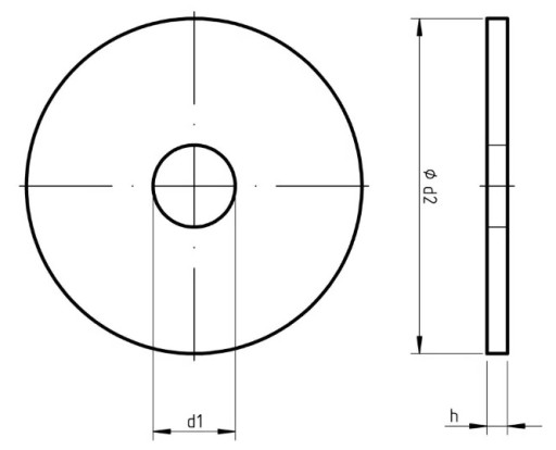 M8x50 NOSNÁ SKRUTKA + MATICA + PODLOŽKA 10 súprav