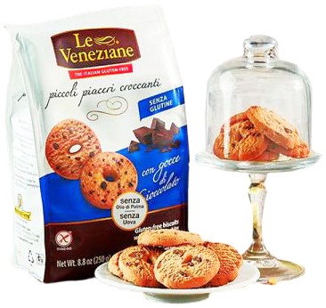 TALIANSKO Bezlepkové sušienky s kúskami čokolády 250 g Le Veneziane