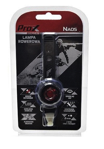 PROX NAOS Svetlo na bicykel s hliníkovou zadnou hlavňou