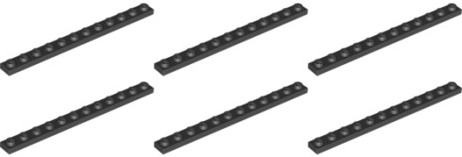 LEGO 60479 TANIER 1x12 čierna (12g) 6 ks.