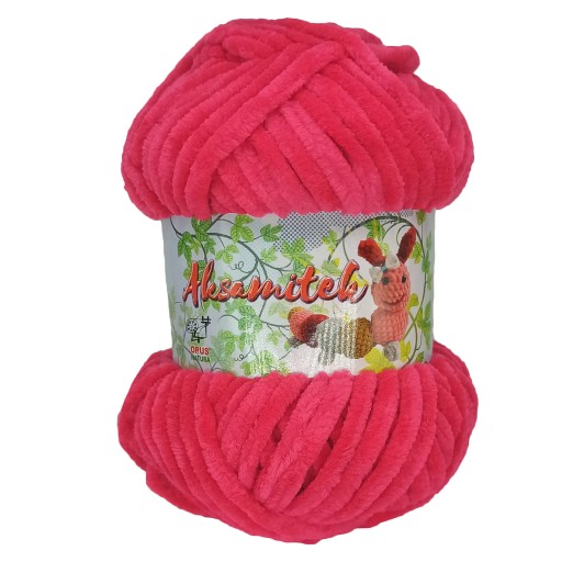 Hrubá plyšová mäkká zamatová priadza FUCHSIA 61