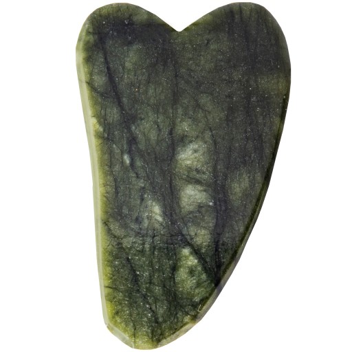 Gua sha kameň zelený nefrit na masáž tváre