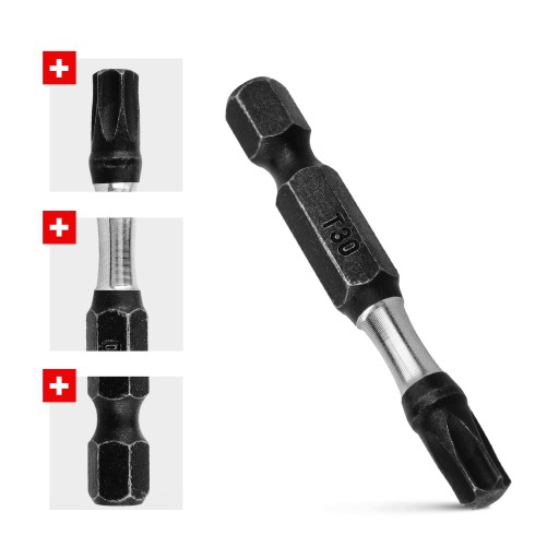 NÁRAZOVÉ HROTY ÚRAZOVÝ BIT SILNÝ SKRUTKOVACÍ BIT TX30 50 MM