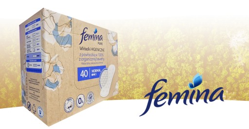 FEMINA PURE NORMAL EKOLOGICKÉ VLOŽKY 40 KS