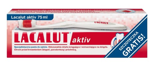 LACALUT Aktiv zubná pasta, 75ml + zubná kefka