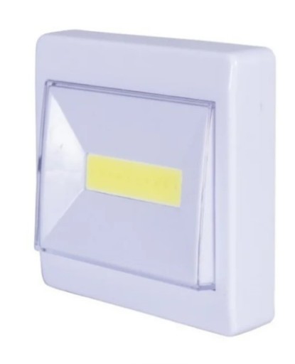 ŠATNÍKOVÁ LAMPA COB 3W LED SPÍNAČ, NA BATÉRIOVÉ OVLÁDANIE + MAGNET + VELCRO