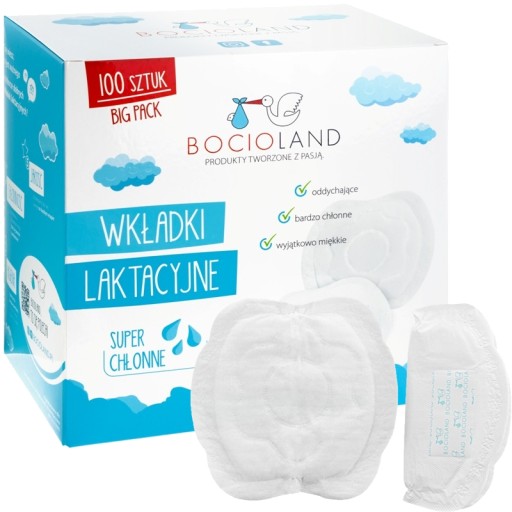 BOCIOLAND ABSORBNÉ LAKTAČNÉ VLOŽKY 100 ks
