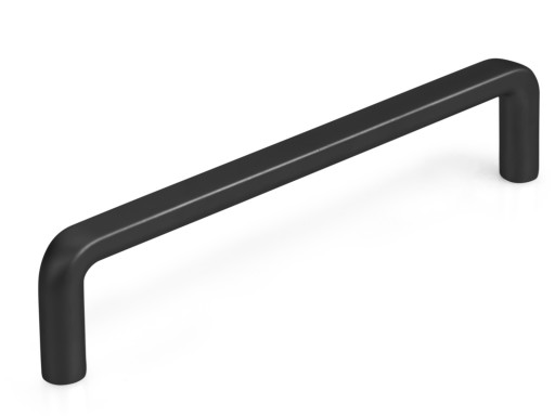 Matná čierna rovná nábytková úchytka L-128mm loft