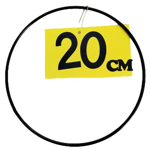 Hrubá 5 mm drôtená makramé obruč ČIERNA 20 cm