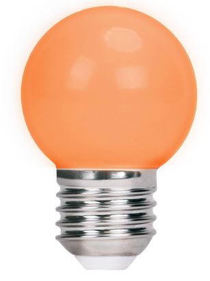 E27 2W ORANŽOVÁ LED ŽIAROVKA na girlandy, 5 ks
