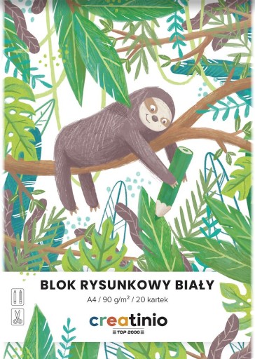 Biely blok na kreslenie A4 20 listov 90g CREATINIO
