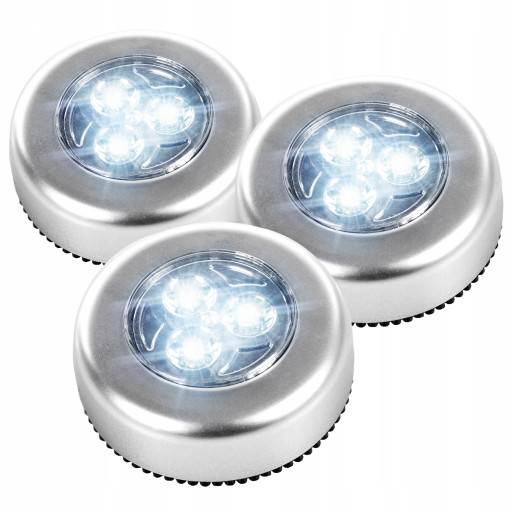 SAMOLEPIACA DOTYKOVÁ LAMPA, NA BATÉRIU, 3 LED DO KUCHYNE DETSKÉHO DOMU