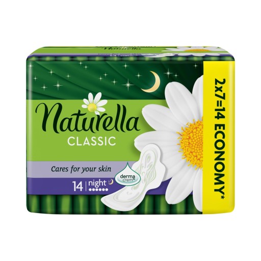 Vložky Naturella Classic Night Camomile Box