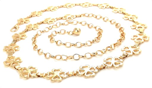 OZDOBNÝ OPASOK, ELEGANTNÁ ZLATÁ KOVOVÁ REŤAZKA