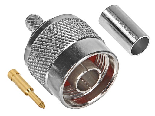 50Ohm N konektor nalisovaný na kábli RG-58