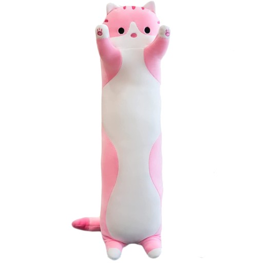 PLYŠOVÝ MASKOT VEĽKÝ DLHÝ VANKÚŠ PRE MAČKU VALČEK 50 cm