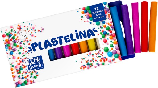 OXFORD PLASTICINE 12 farieb 200g