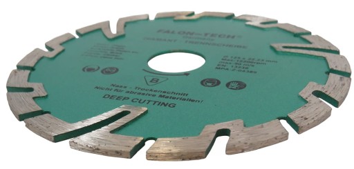 SEGMENTOVANÝ DIAMANTOVÝ KOTÚČ 125 mm NA REZANIE BETÓNOVÝCH KOCIÍ HĺBKOVÉ REZANIE